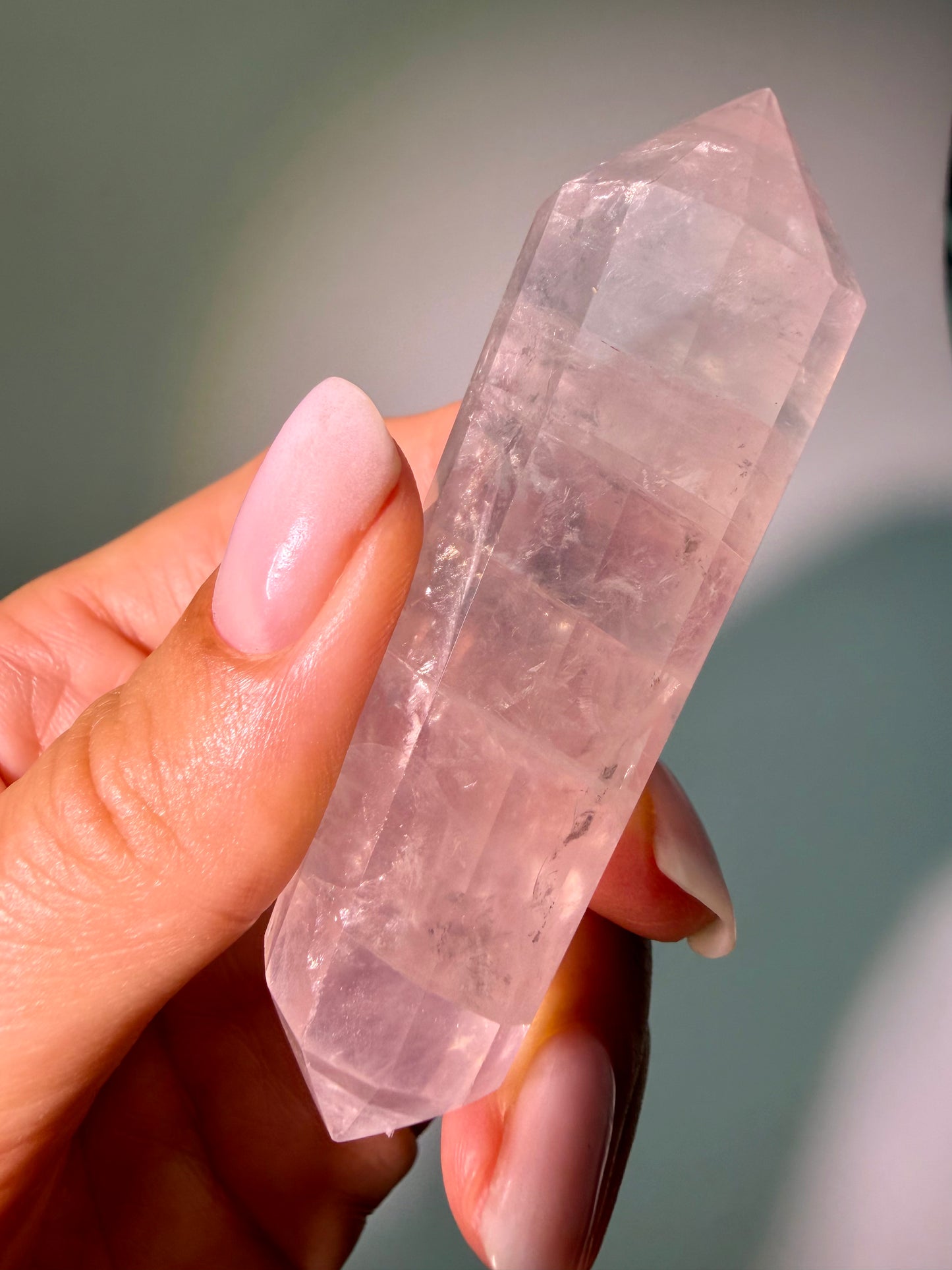 Ice Rosenquarz Vogel Kristall für Meditation und Energiearbeit