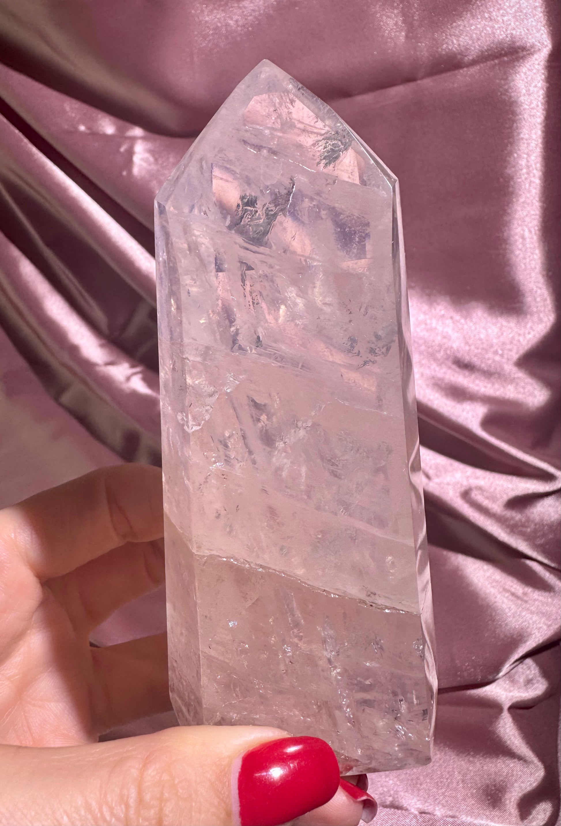 Klarer rosa Quarz Edelstein aus Brasilien
