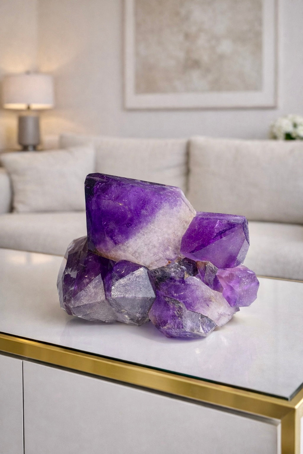 Kongo-Amethyst 21 cm mit grossen Kristallspitzen – handverlesen