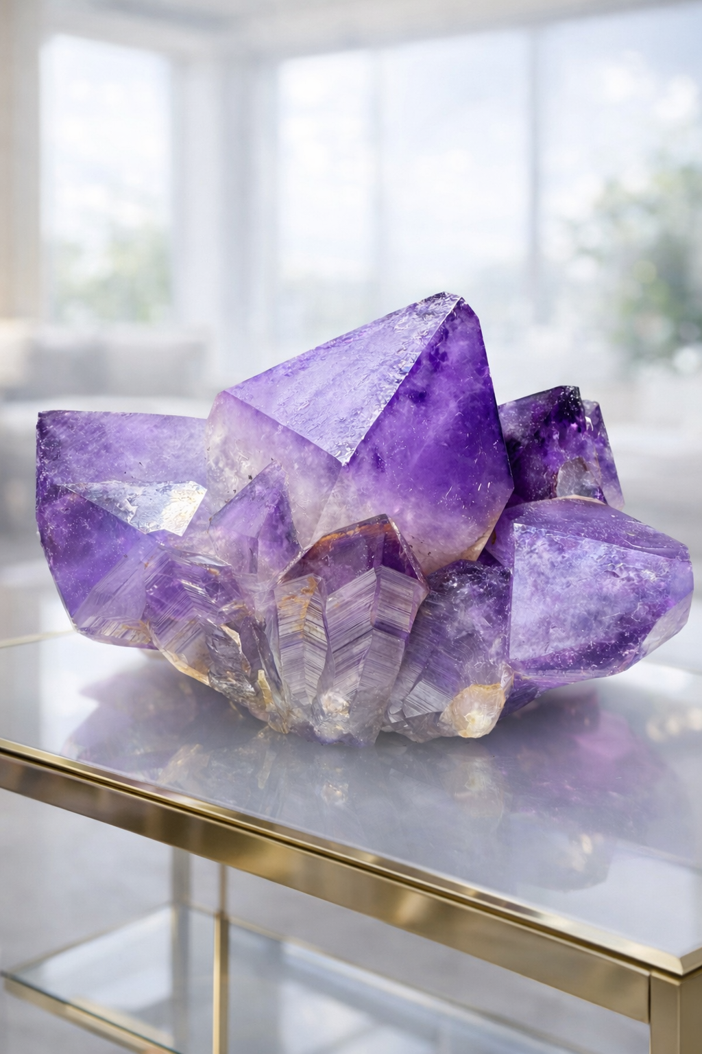 Kongo-Amethyst mit riesigen Spitzen – 21 cm pure Naturkraft 
 Premium Qualität