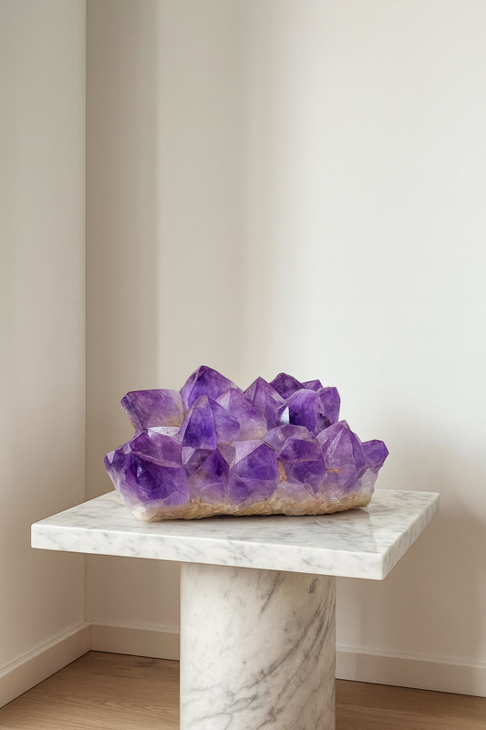 Kongo-Amethyst mit riesigen Spitzen, dunkelviolett, handverlesen