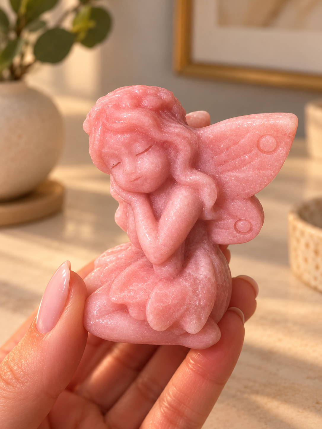 Kristall Engel Fee mit Flügeln 6 cm als Geschenk und Glücksbringer