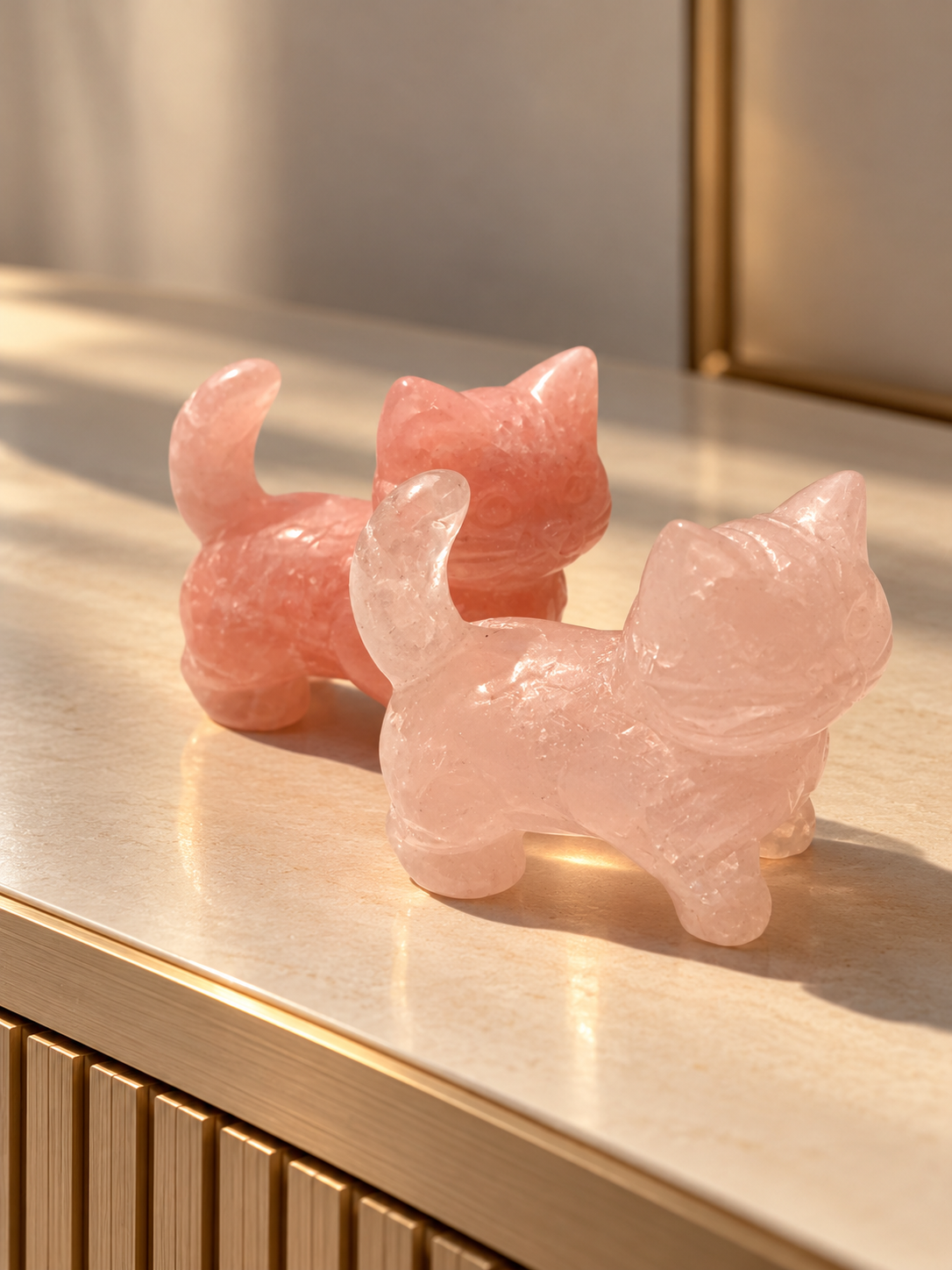 Kristall Katze für Katzenliebhaber – 5,7 cm, ca. 100 g