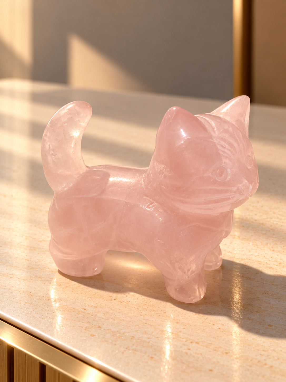 Kristall Katzenfigur für Tierfreunde – 5,7 cm, ca. 100 g