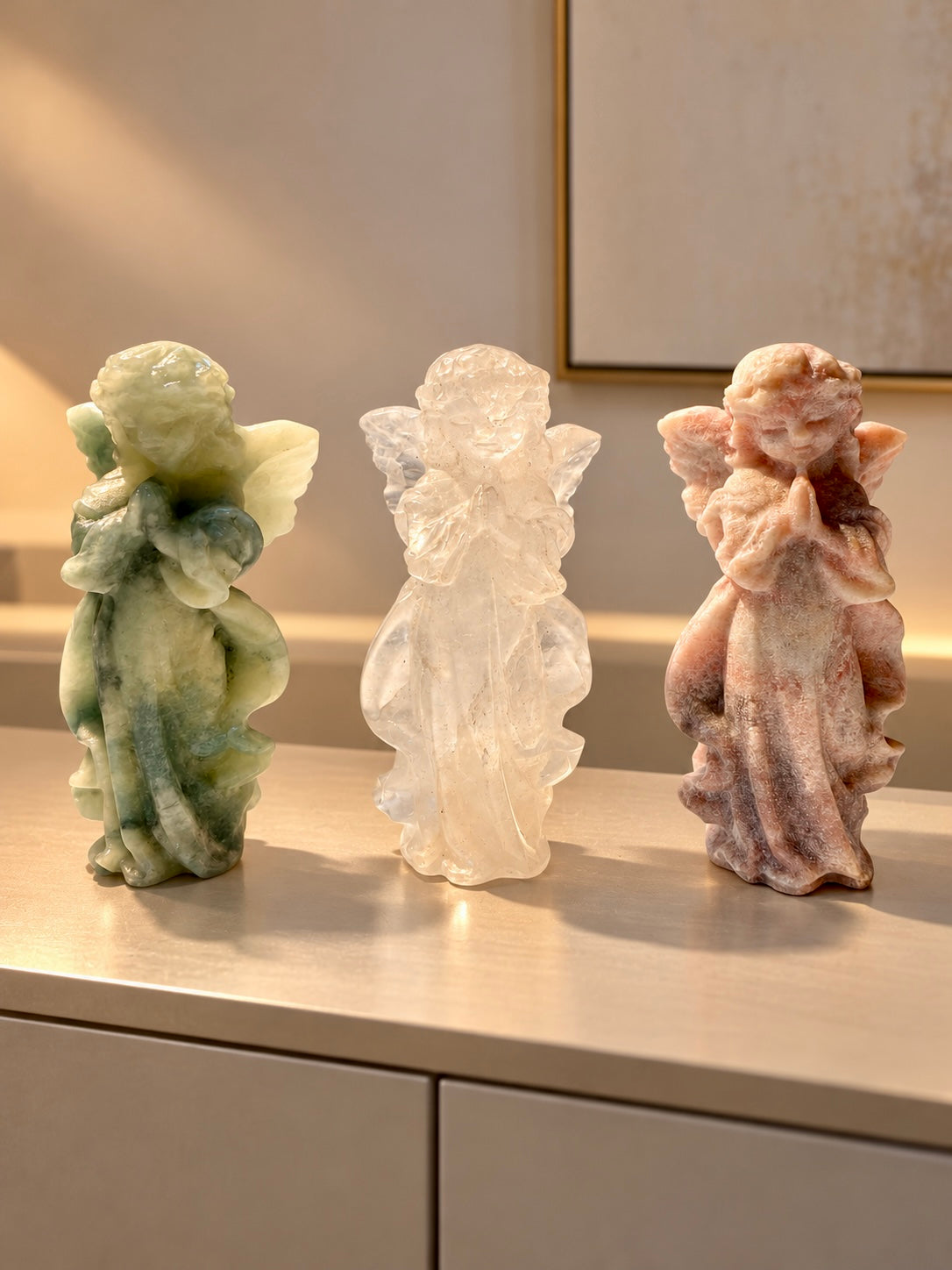 Kristall Schutzengel Weihnachtsgeschenk – 10 cm, ca. 145 g