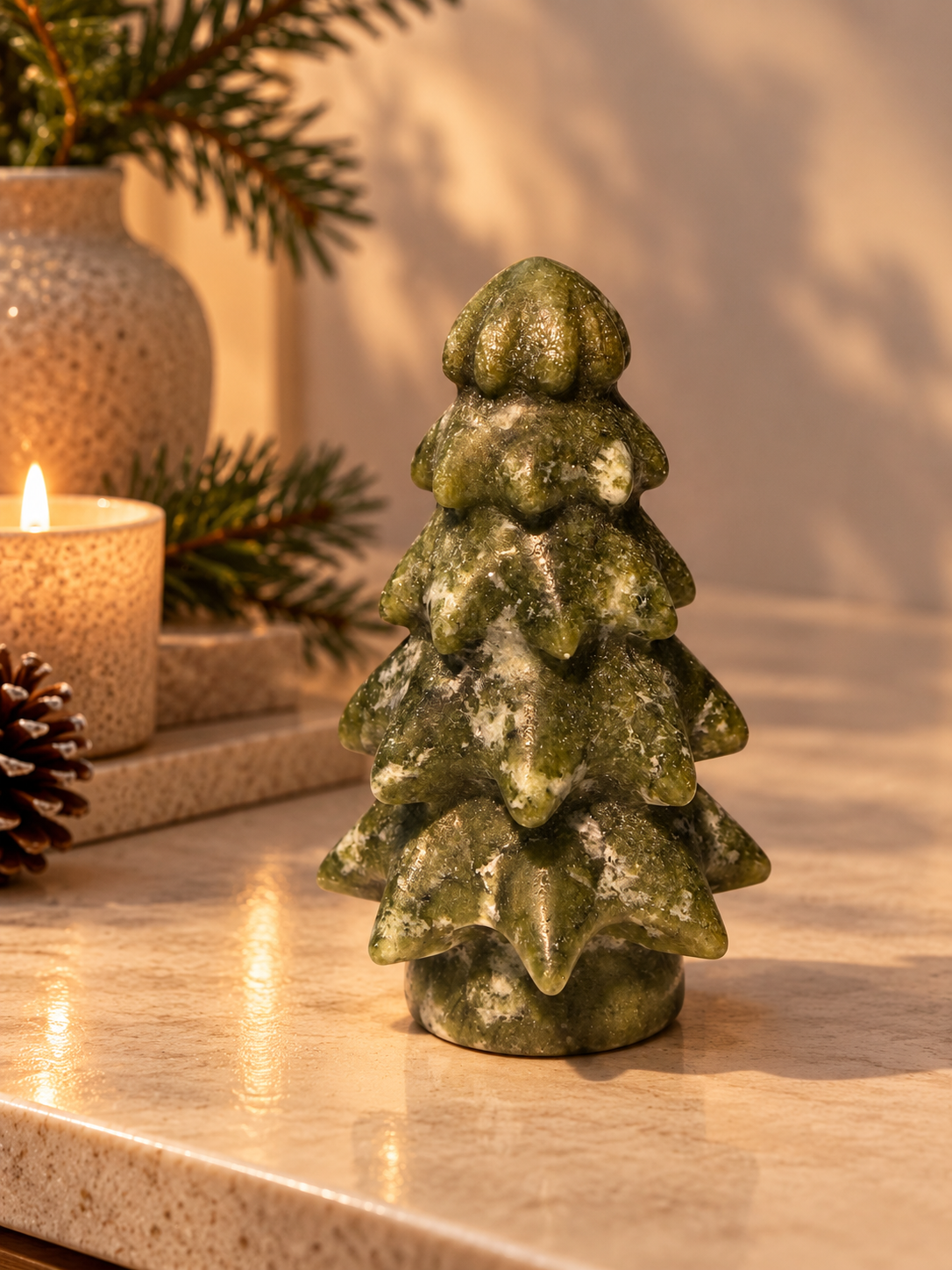 Kristall Weihnachtsbaum Dekoration – 8 cm, ca. 130 g