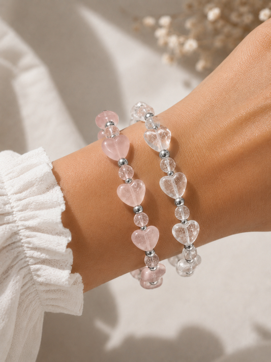 Kristallarmband mit Herz – 4 Varianten | UNIQUE CRYSTALS
