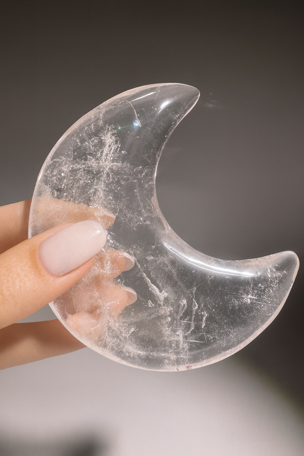 Kristallmond 9 cm – extraklarer Bergkristall, Handmade, seltenes Kristallstück kaufen
