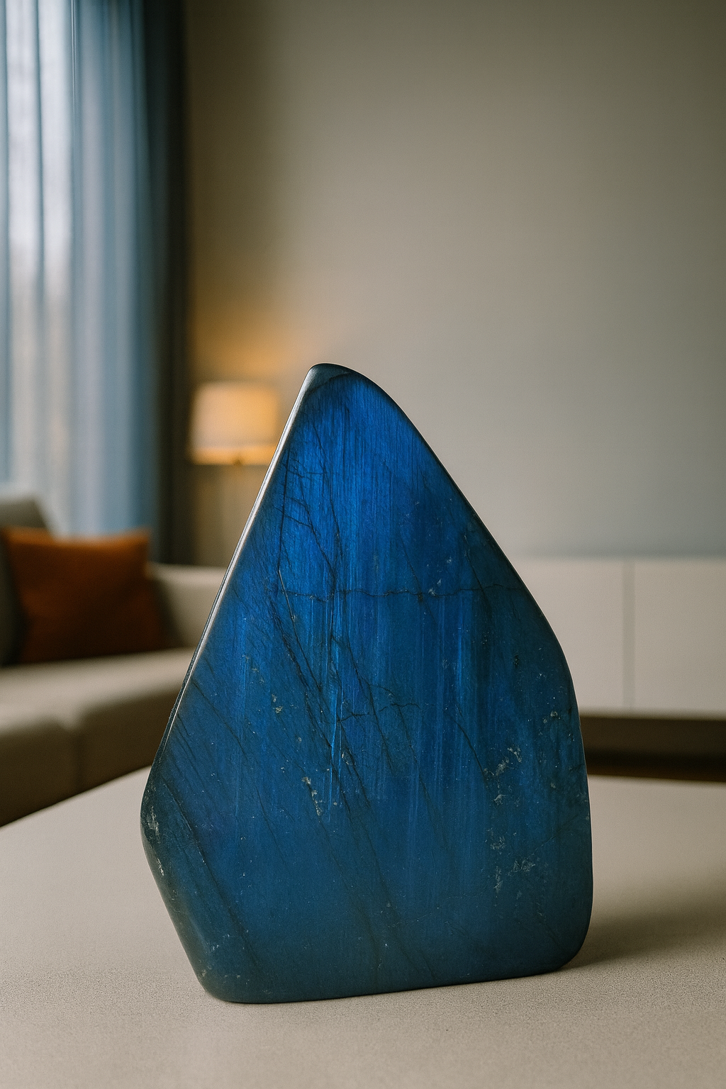 Labradorit Freeform 13.4 cm – Tiefblaues Traumstück aus Madagaskar