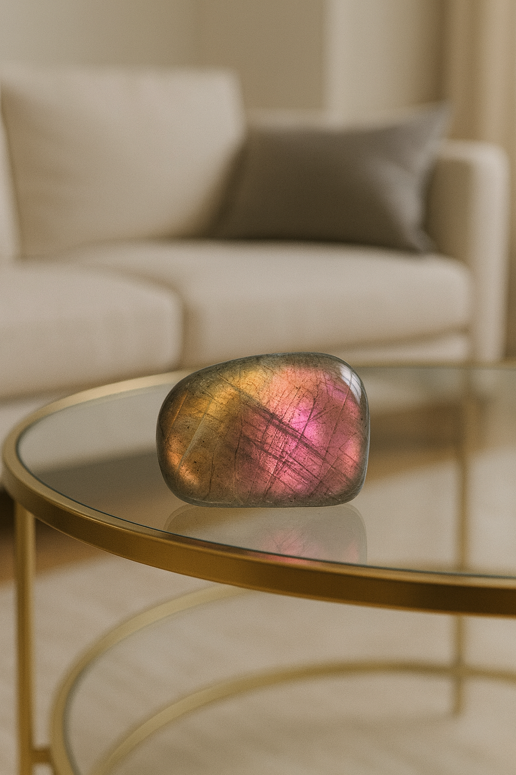 Labradorit Freeform Pink – Magisches Farbspiel 3.3x4.8cm I ultra selten