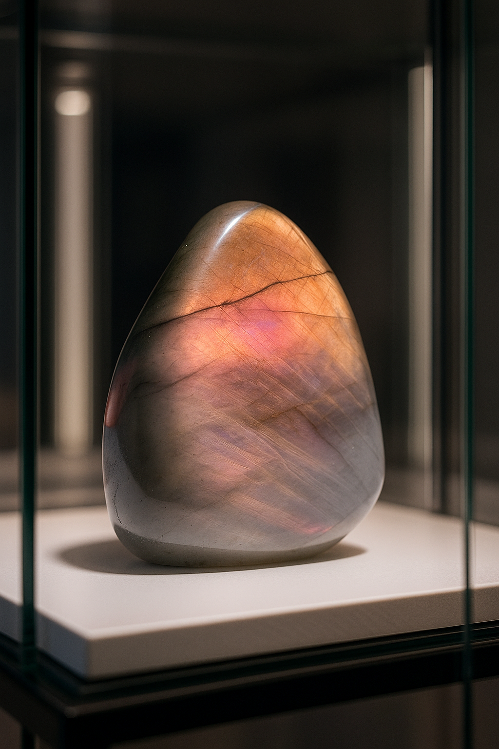 Labradorit Pink kaufen – seltene Freeform 5,3 cm | UNIQUE CRYSTALS