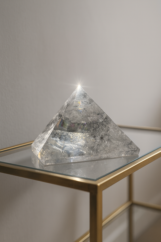 Lemurian Bergkristall-Pyramide kaufen – Klarheit & Regenbogen 144 g