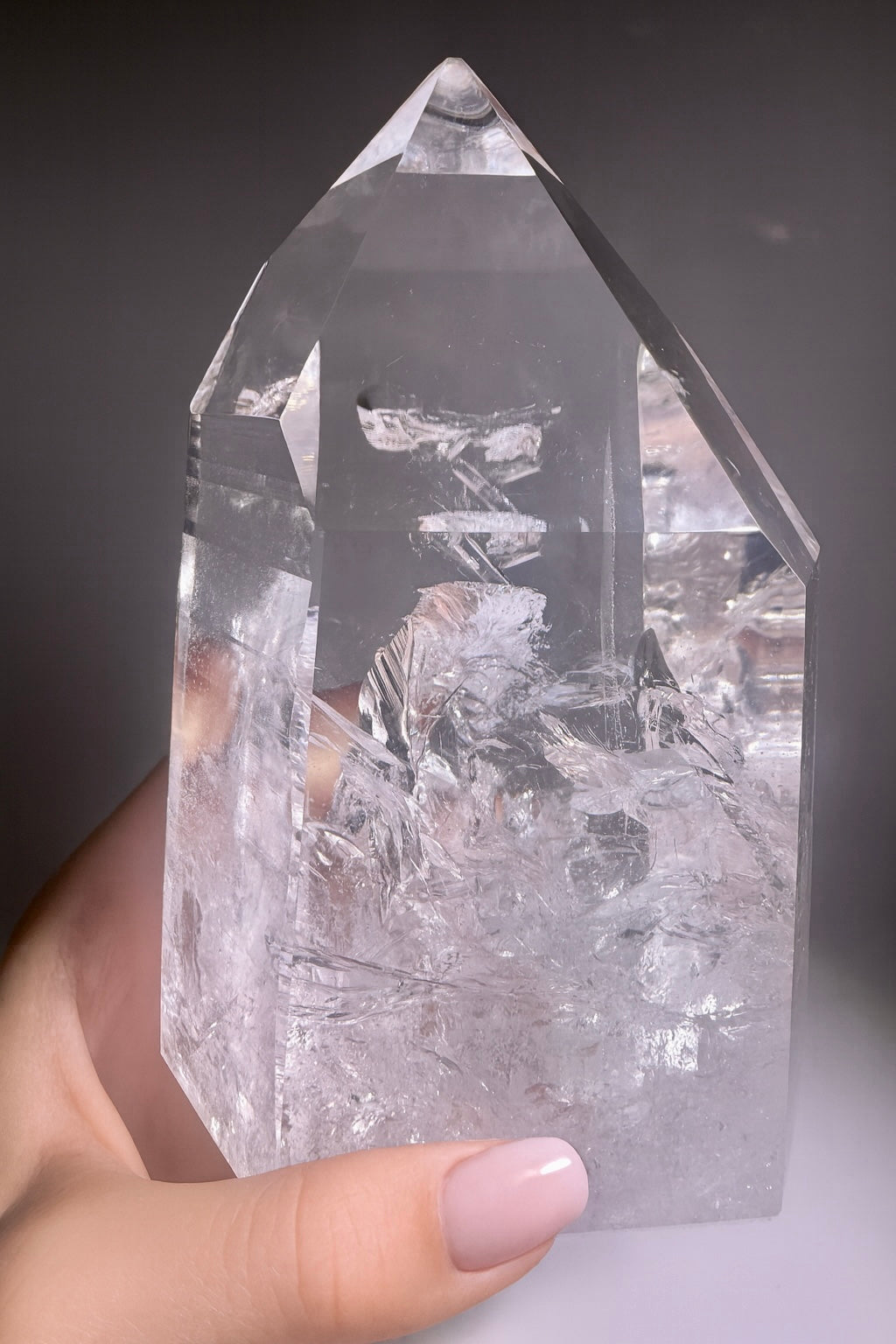 Lemurian Bergkristall 15.5 cm kaufen – Premium Spitze | UNIQUE CRYSTALS
