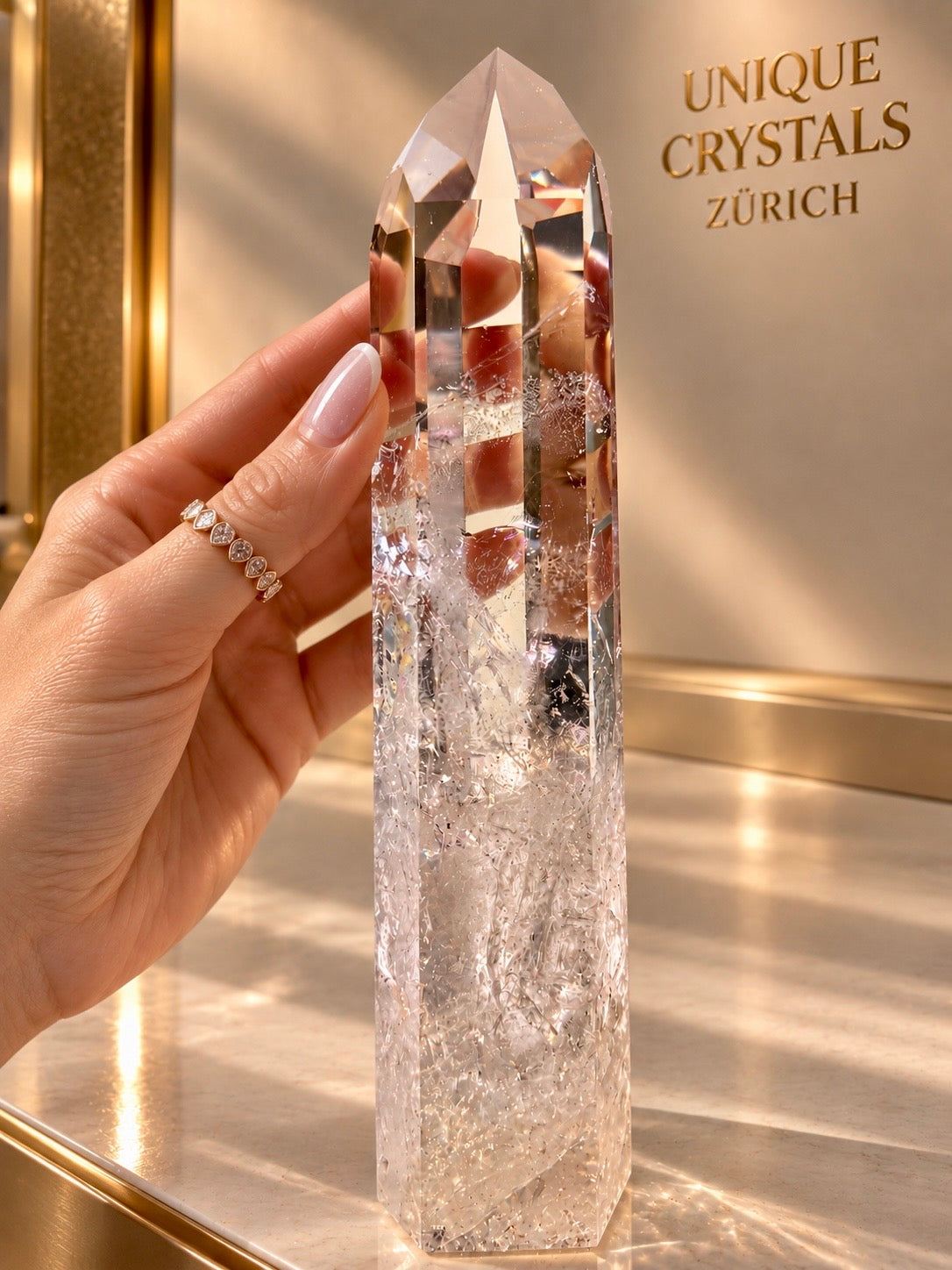 Lemurian Bergkristall Spitze aus Bahia, Brasilien – 23 cm | 913 g Extra-Extra-Qualität