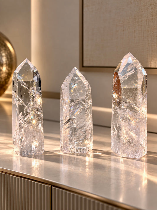 Lemurian Bergkristall aus Bahia Brasilien – geschliffene Premium Spitze