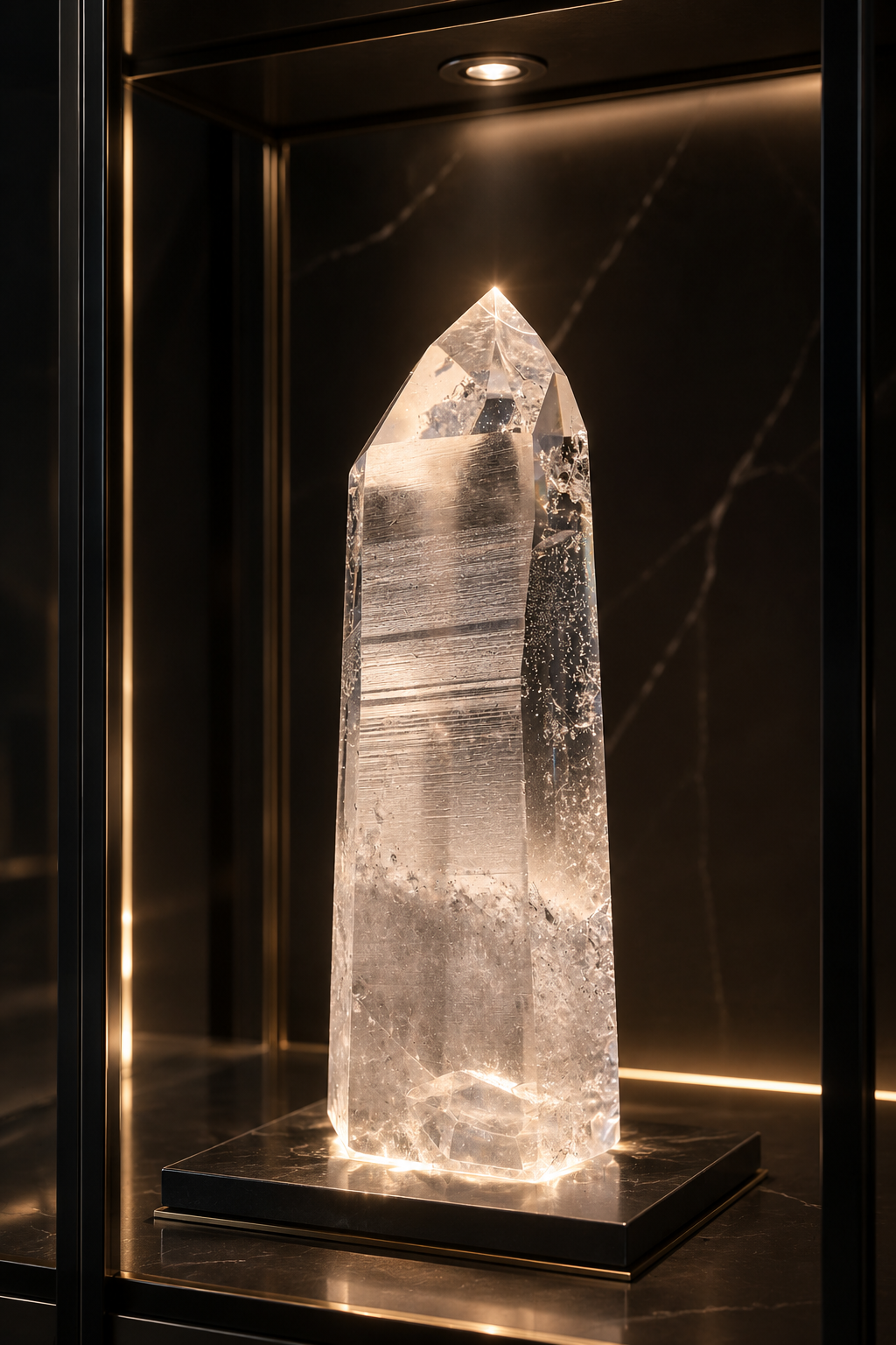 Lemurian Bergkristall extra klar | 12 cm, 269 g | Naturbelassene Lemurian Linien