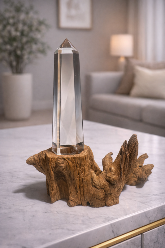 Lemurian Bergkristall mit Phantom – Edler Naturkristall 16 cm | Unique Crystals