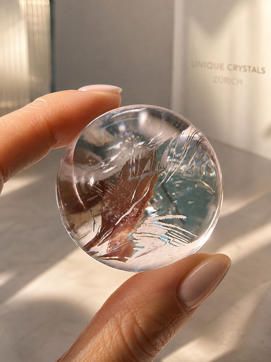 Lemurian Bergkristallkugel – 4.2 cm, 111 g | Ultraklar mit bezauberndem Innenleben