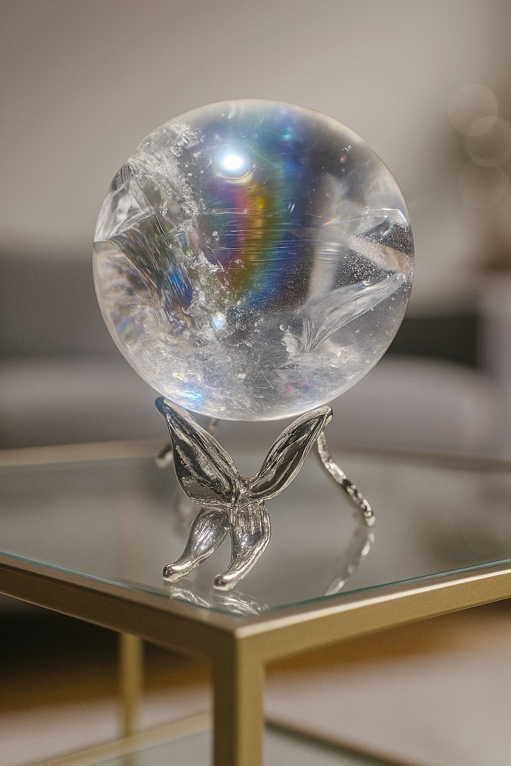 Lemurian Bergkristallkugel 5 cm – Klarer Kristall kaufen