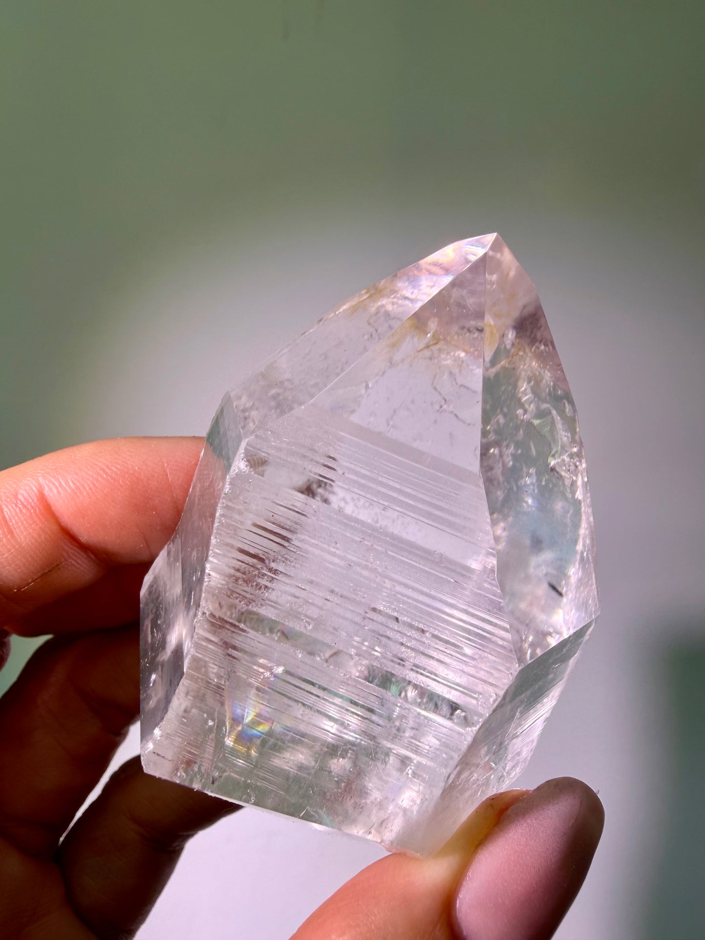 Lemurian Bergkristallspitze 5.2 cm – Ultraklarer Kristall Minas Gerais, Brasilien