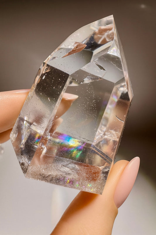 Lemurian Bergkristallspitze 5.5 cm – klare Premiumqualität aus Bahia
