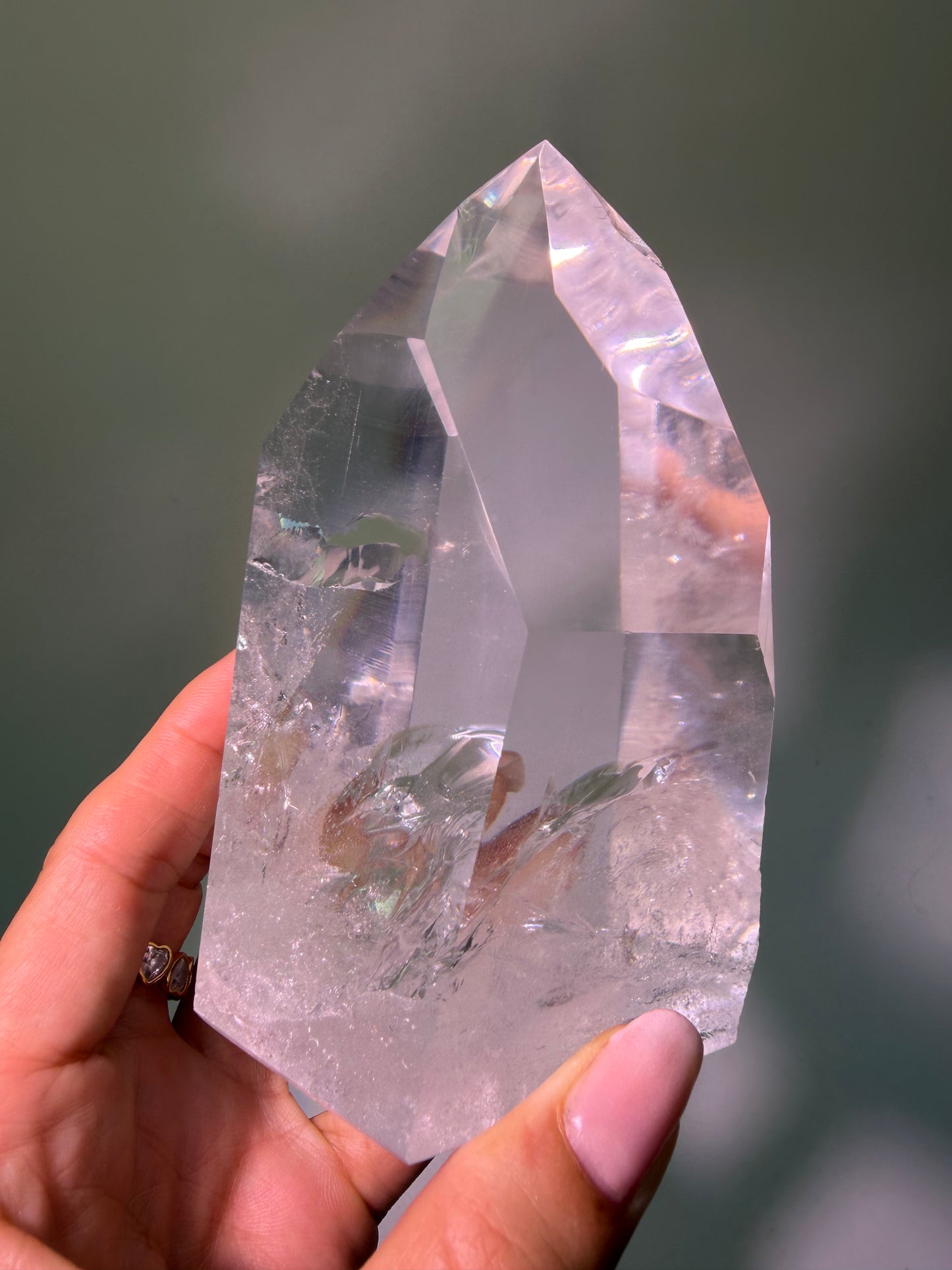 Lemurian Energie-Kristall – 780 g, teilpoliert, aus Bahia