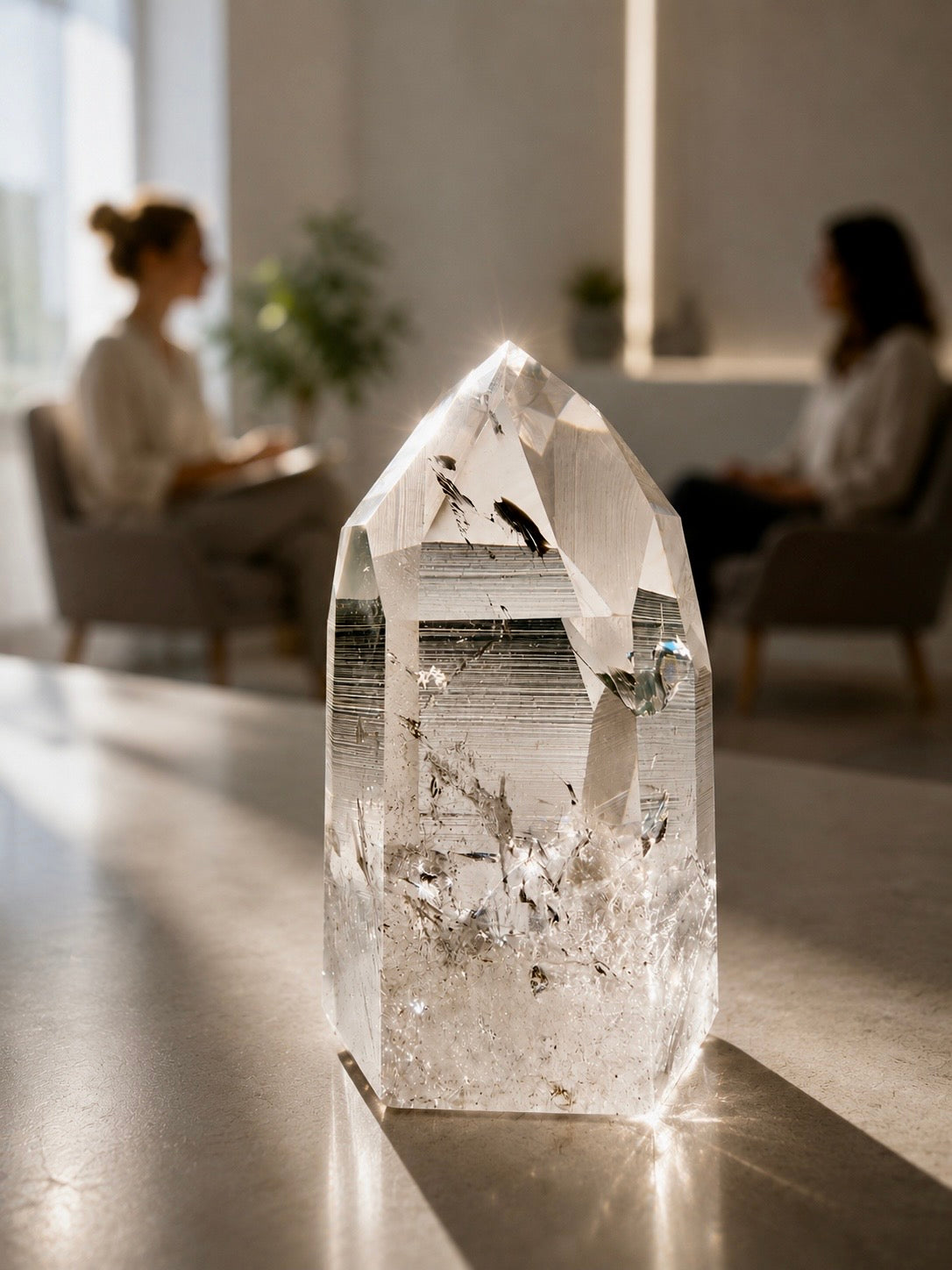 Lemurian Kristall 11.5 cm, 780 g – Semi-Polished, Bahia, Brasilien