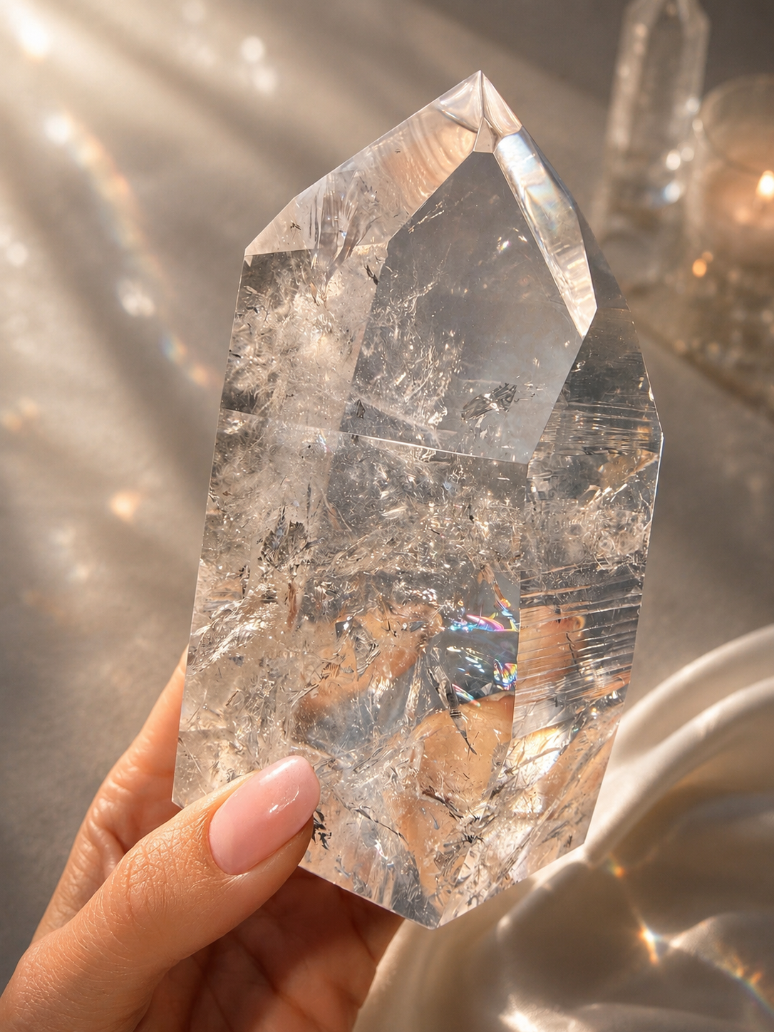 Lemurian Kristall 13 cm, 820 g | Lemurian Linien | UNIQUE CRYSTALS