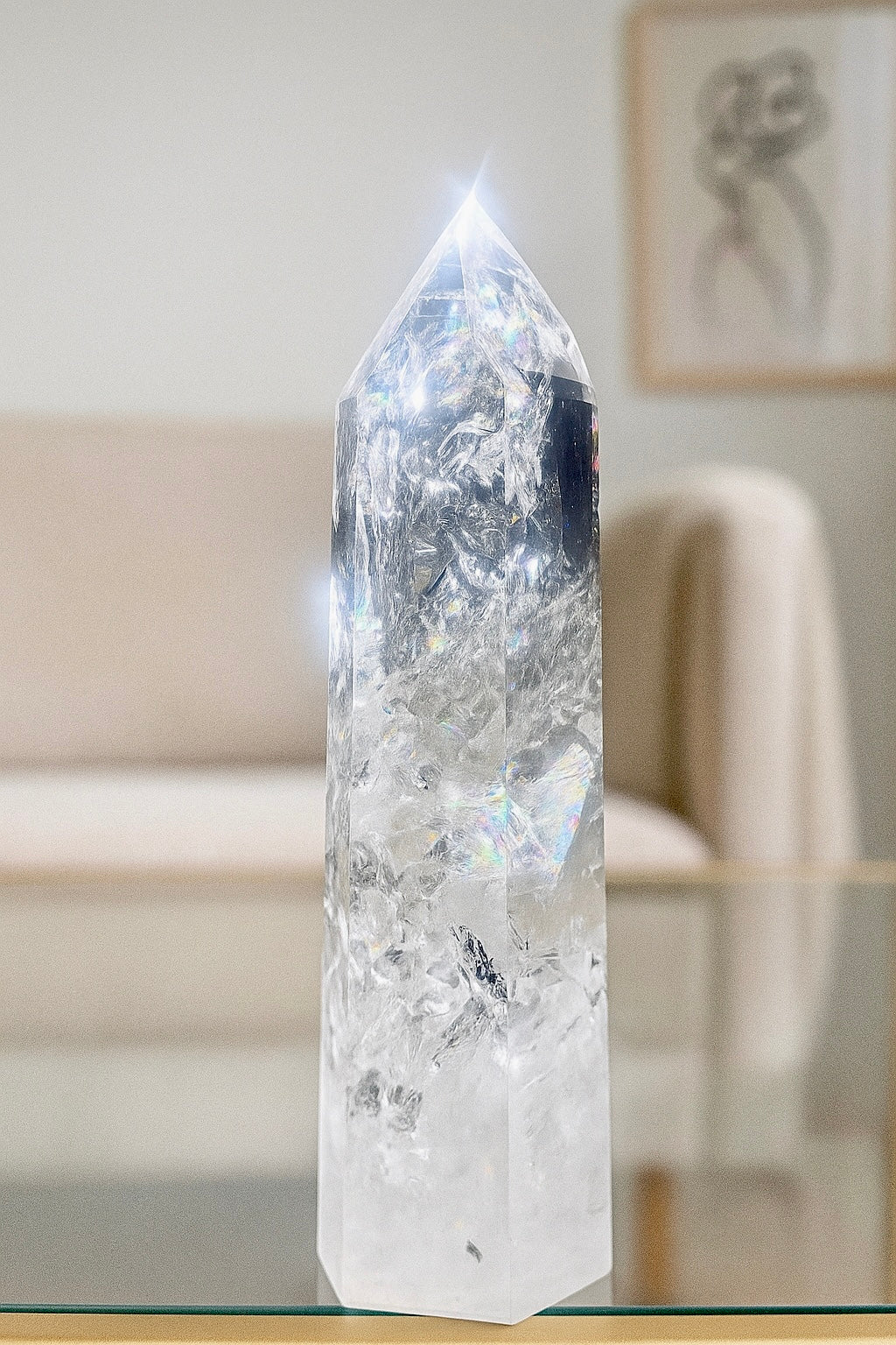 Lemurian Kristall 35 cm 3.68 kg ✨ Riesenstück aus Bahia, Brasilien