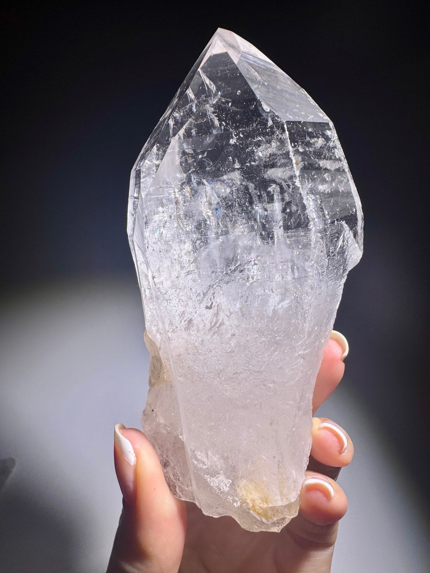 Lemurian Kristall 💎 511.3cm Klarer Quarz aus Brasilien, naturbelassen Heilstein 