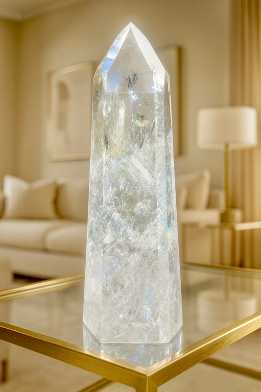 Lemurian Kristallspitze 25 cm · 1.33 kg · Premiumqualität aus Bahia