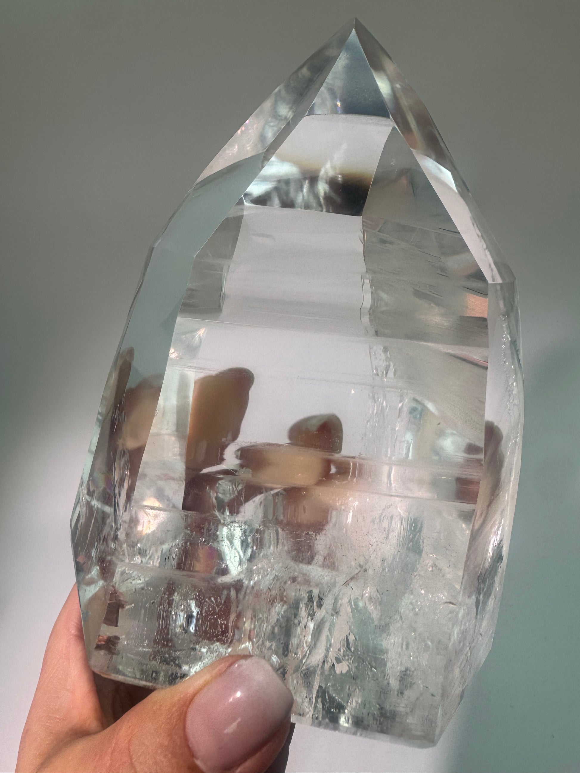 Lemurian Kristallspitze AAA - 13 cm, 1.26kg I Meisterkristall der göttlichen Verbindung