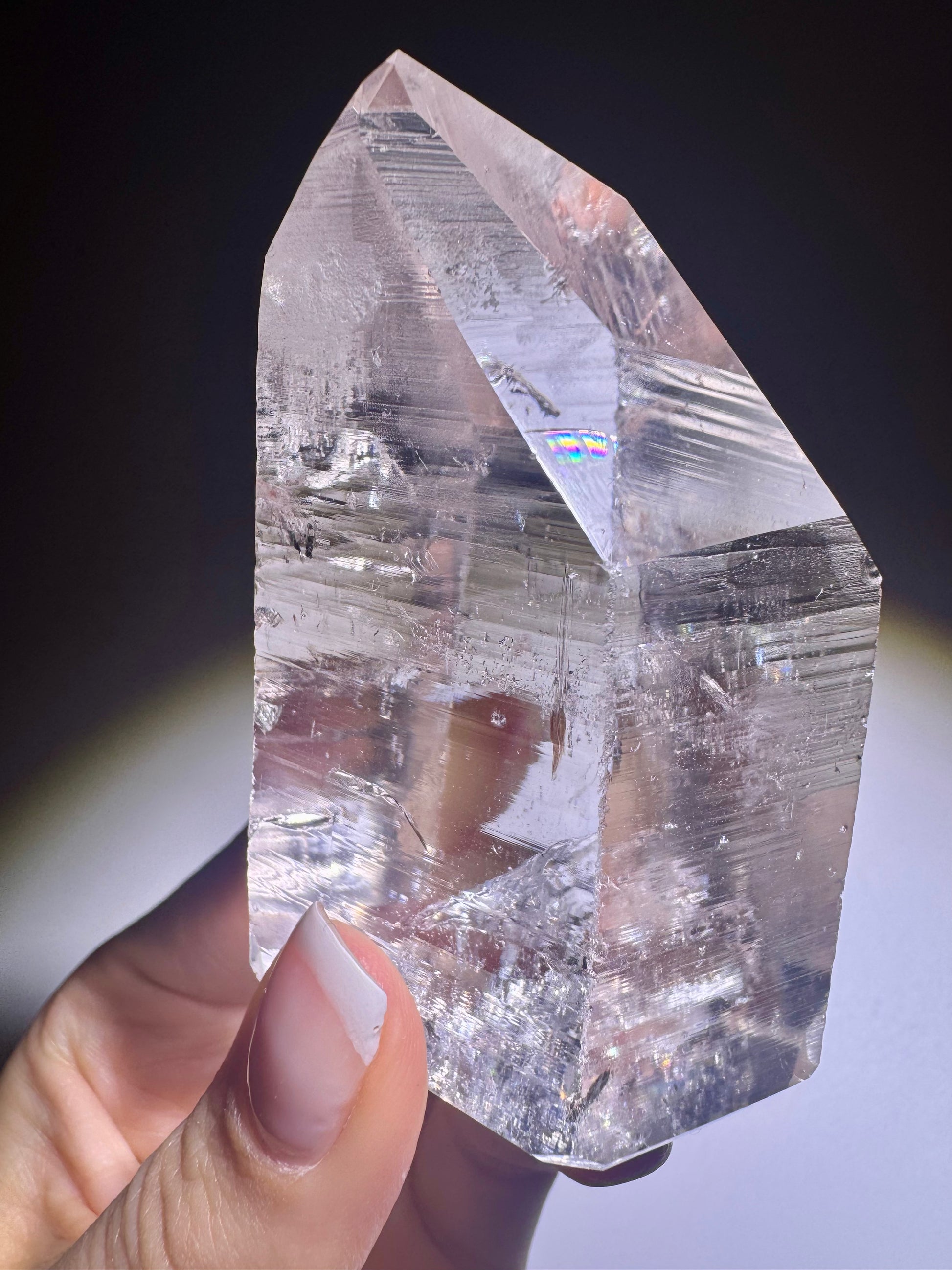 Lemurian Kristallspitze zur Meditation und Energiearbeit – naturbelassen, Brasilien