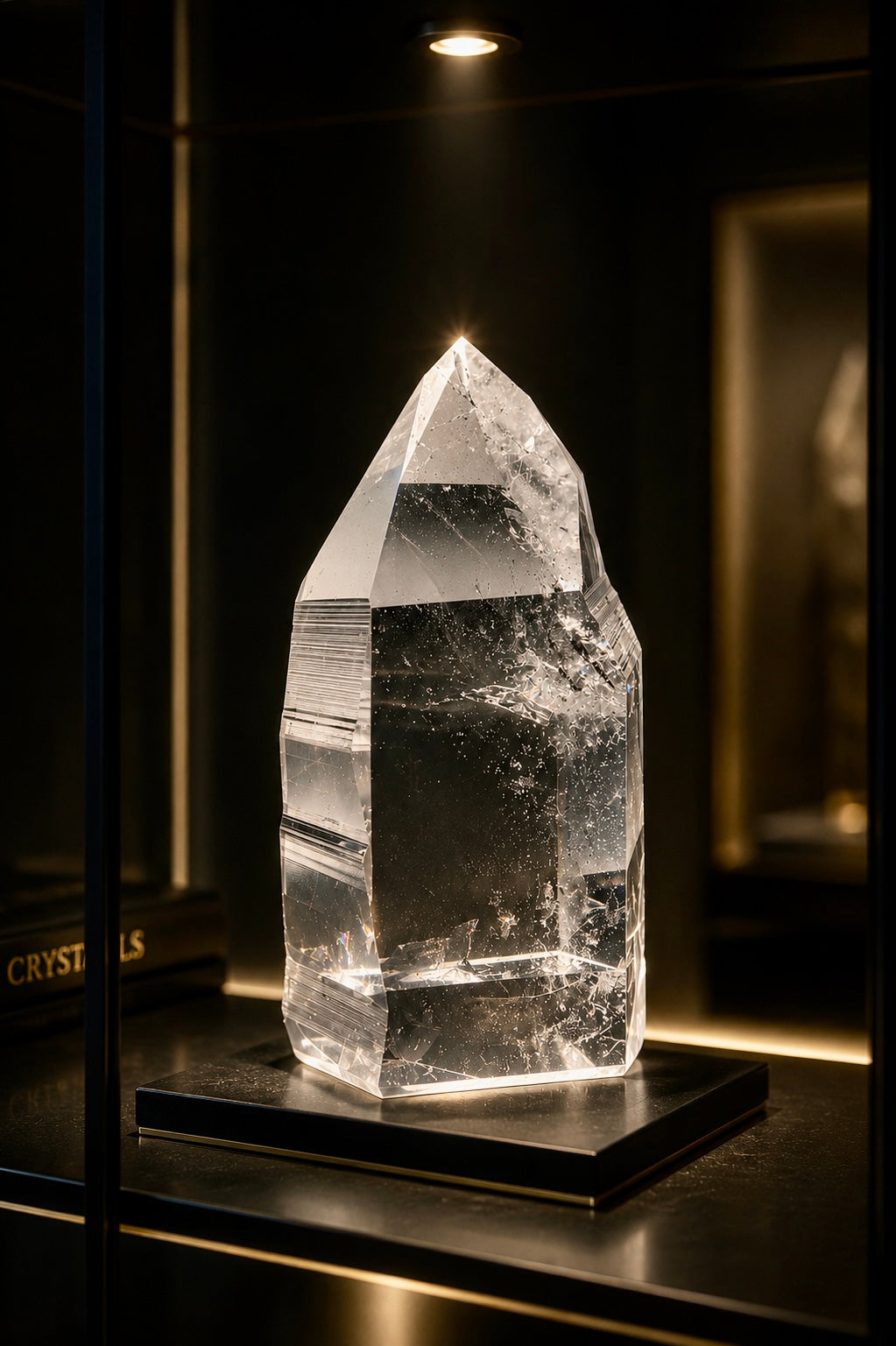 Lemurian Quarz 375 g aus Bahia | Beidseitig poliert | Brasilianischer Bergkristall