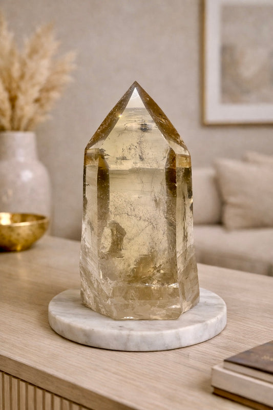 Lemurian Rauchquarzspitze 13 cm 559 g Brasilien naturbelassen Unikat