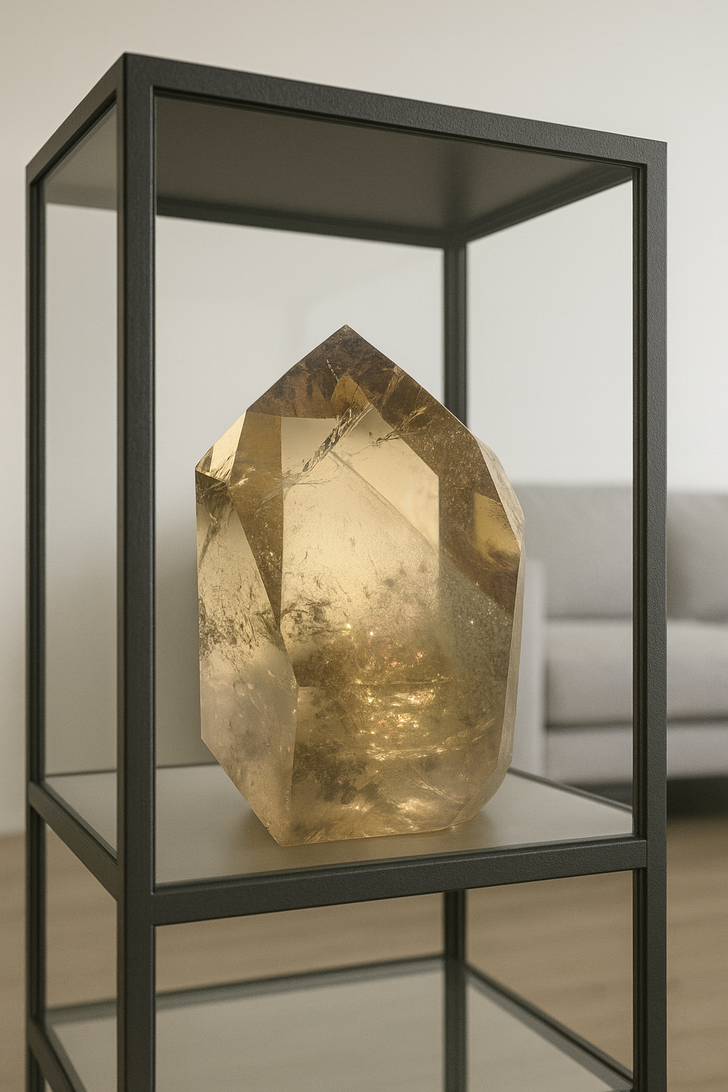 Majestätische Rauchquarz-Spitze mit Phantomen – 754 g Kristall in Museumsqualität