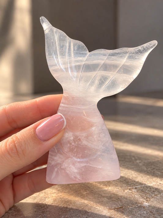 Meerjungfrauenflosse aus Fluorit – handgefertigte Mermaid Tail aus Brasilien