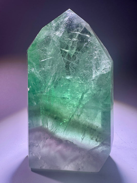 Mintgrüne Fluoritspitze – 8.2 cm, 202 g