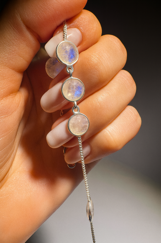Mondstein Armband | 925 Silber Schmuck mit schimmerndem Moonstone 