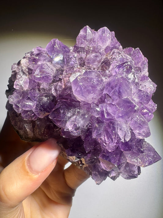Natürlich gewachsene Amethyst Druse 8 x 8 cm 317 g funkelnde Kristallspitzen