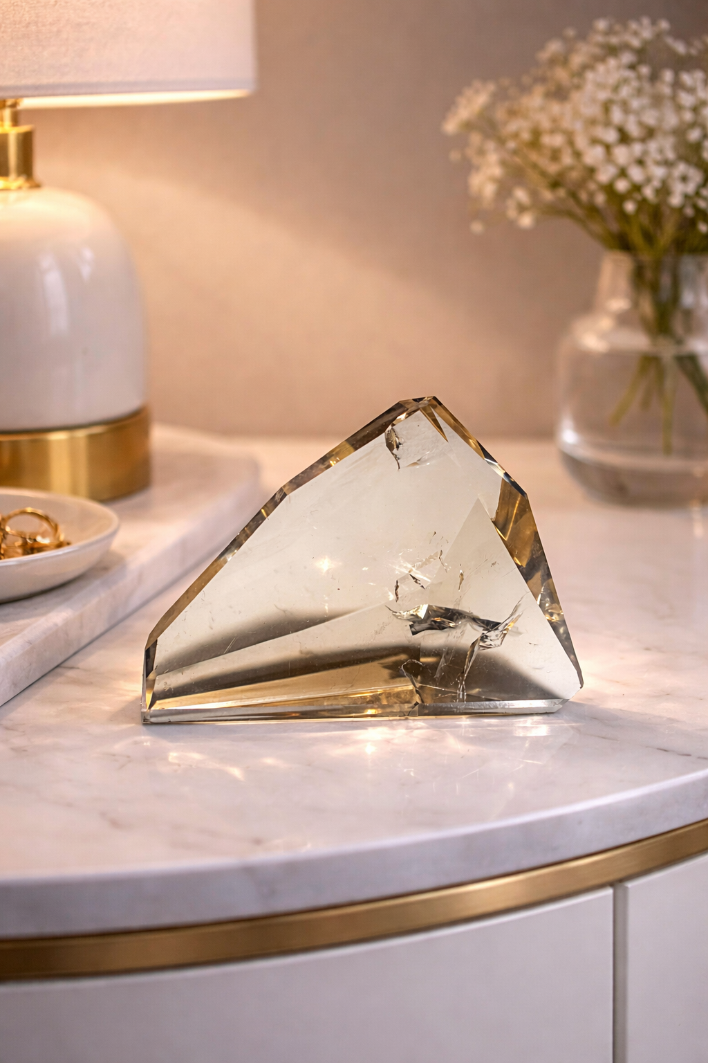 Natürlicher Citrin Freeform 41 g, gelber Edelstein in natürlicher Form