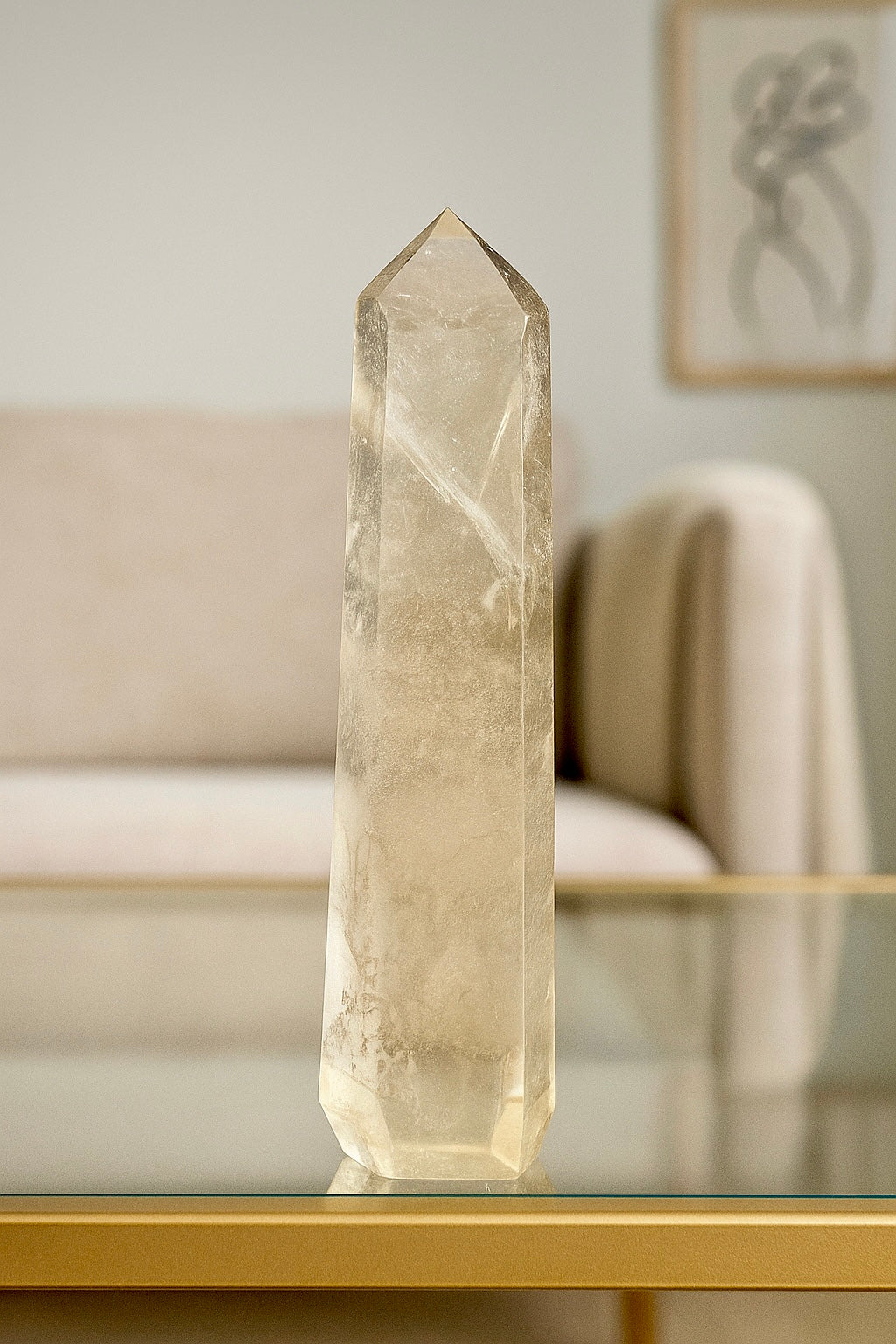 Natur-Citrin 13 cm – 132 g | Extra klare Premium Qualität Brasilien