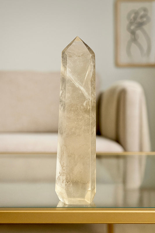 Natur-Citrin 13 cm – 132 g | Extra klare Premium Qualität Brasilien