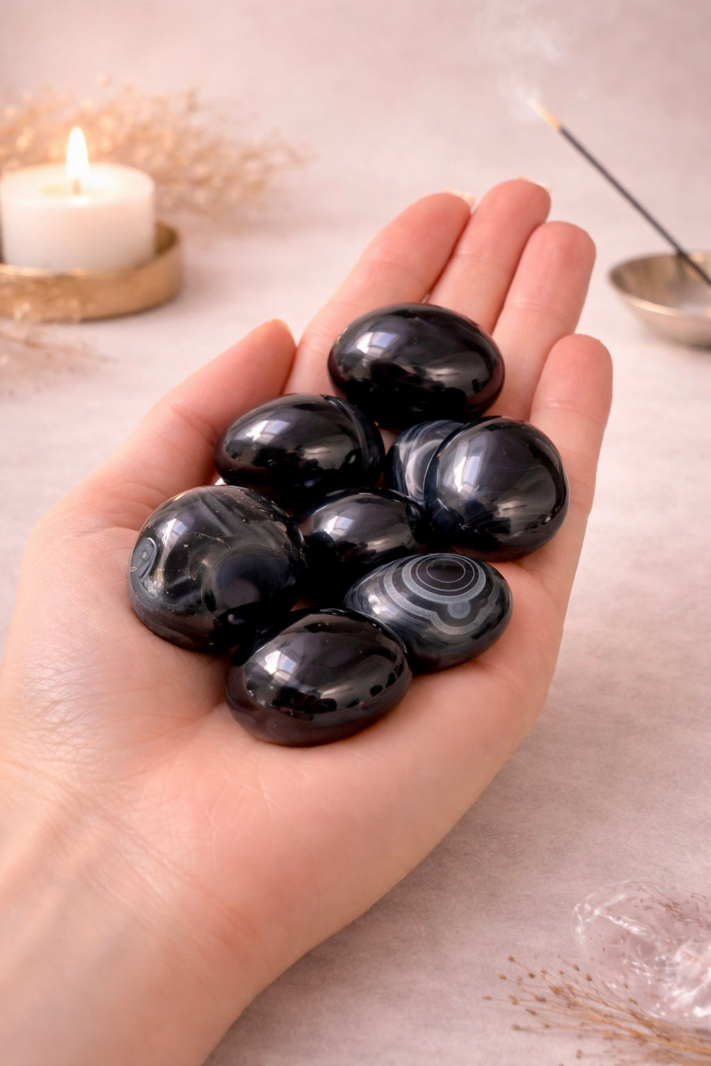 Onyx Edelstein Trommelstein 2,5 cm – Schutz & innere Stärke