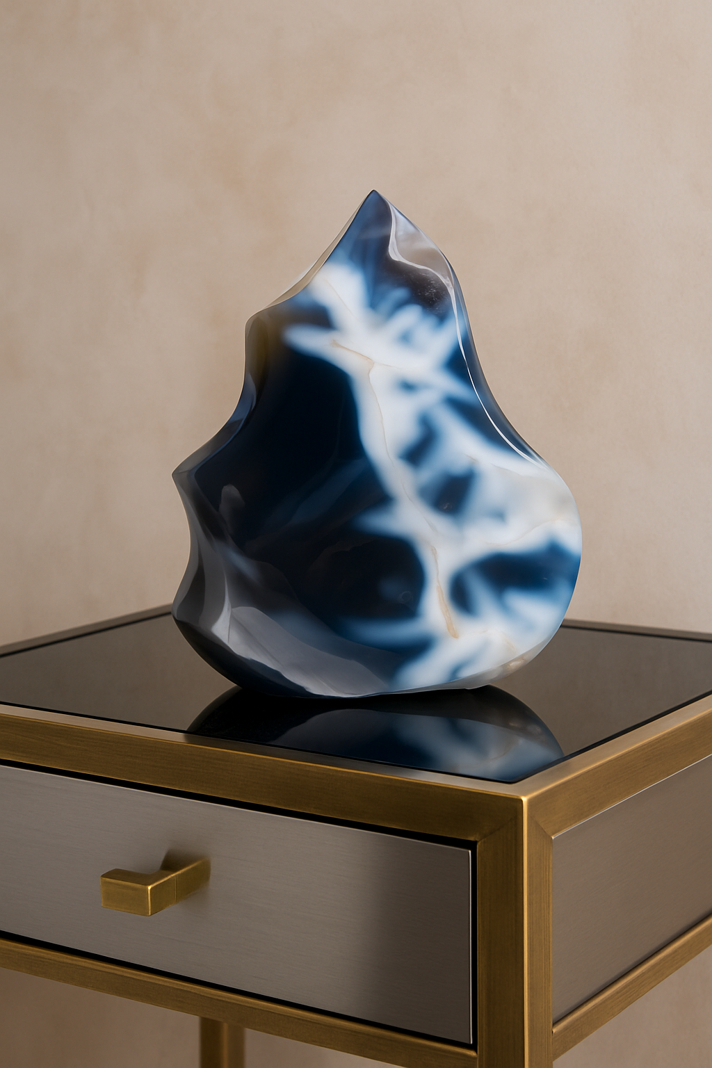 Orca Agate Flamme 758 g mit faszinierendem Muster aus Madagaskar