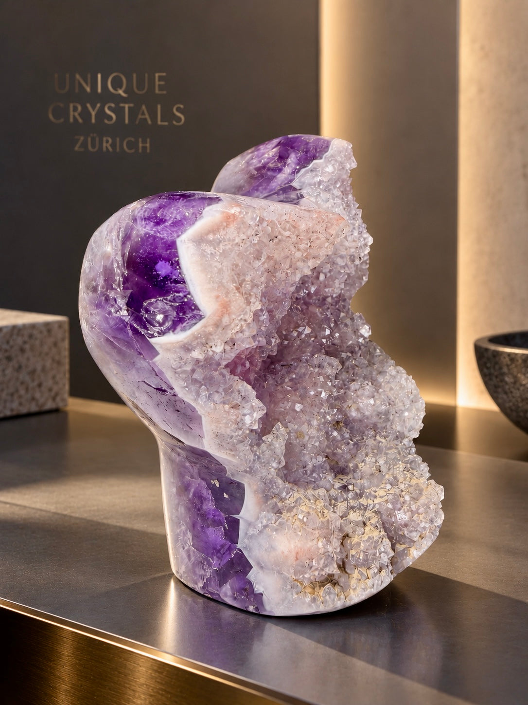 Pastell Rainbow Amethyst | Funkelnde Unikate mit Doppelkristallisation