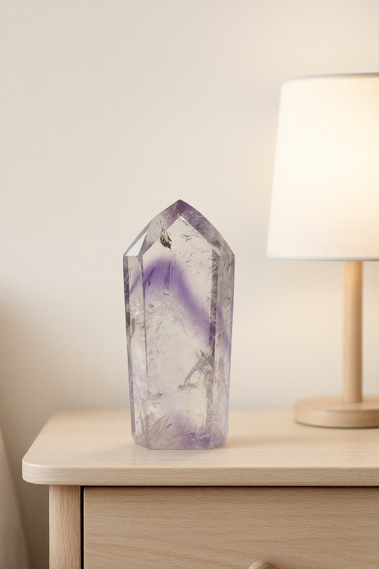 Phantom Amethyst (ultra klar) aus Brasilien  7.5cm, 80g