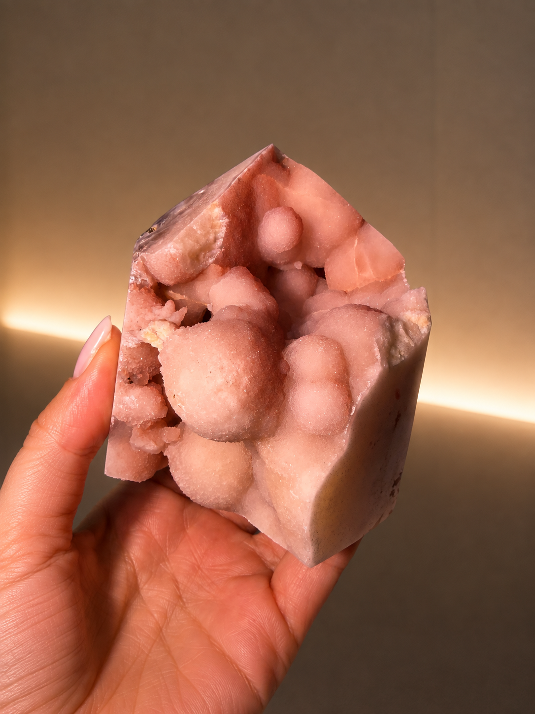 Pink Amethyst Kristall mit kugelförmiger Bubble-Kristallisation – 8,8 cm – Brasilien
