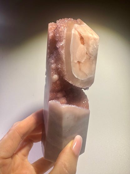 Pink Amethyst Spitze aus Brasilien – 574 g – 13,5 cm – rosa Edelstein