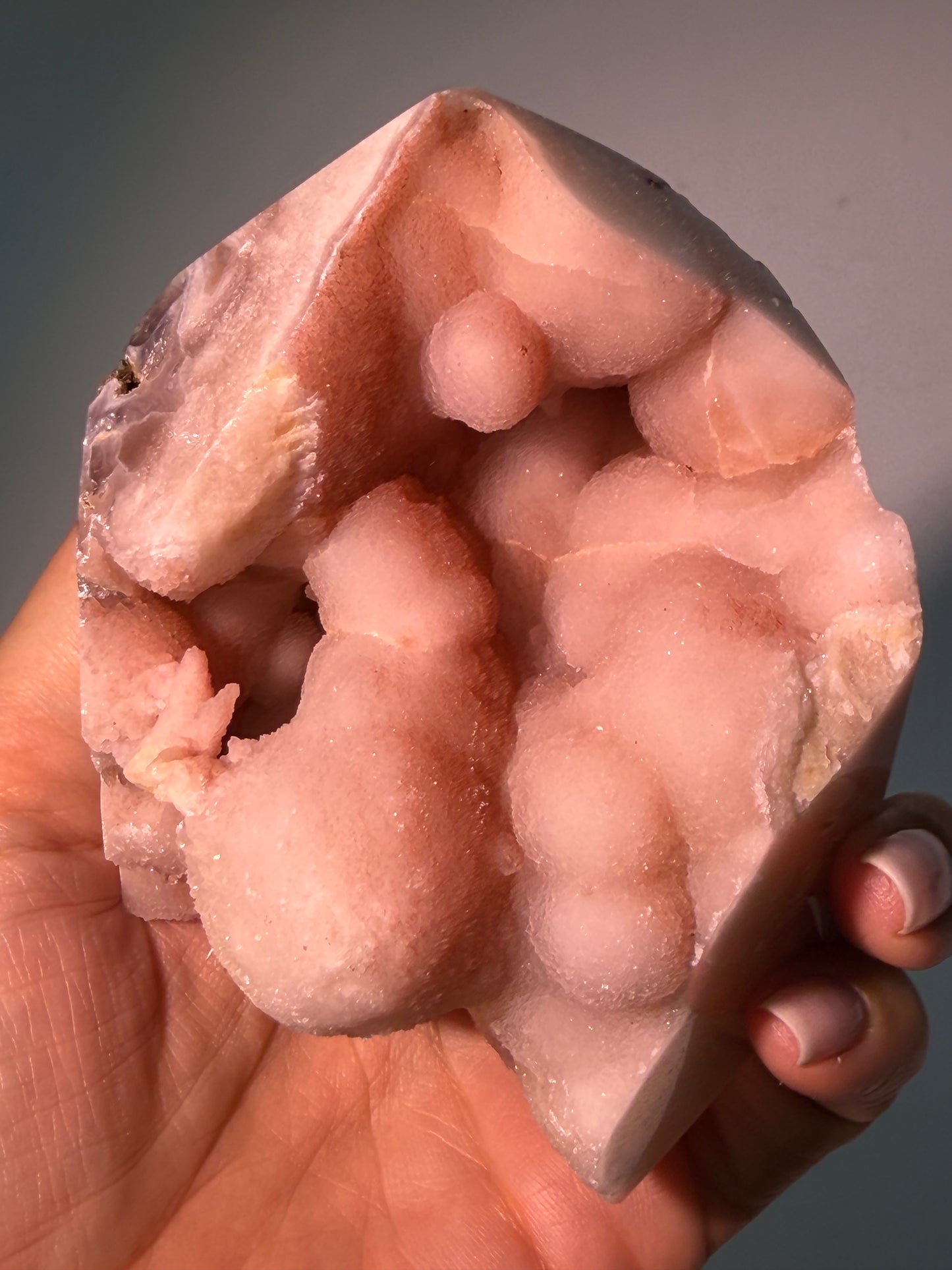 Pink Amethyst Spitze mit spektakulärer Bubble-Kristallisation – 8,8 cm – 537 g – Brasilien